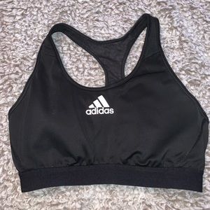 Black adidas sports bra